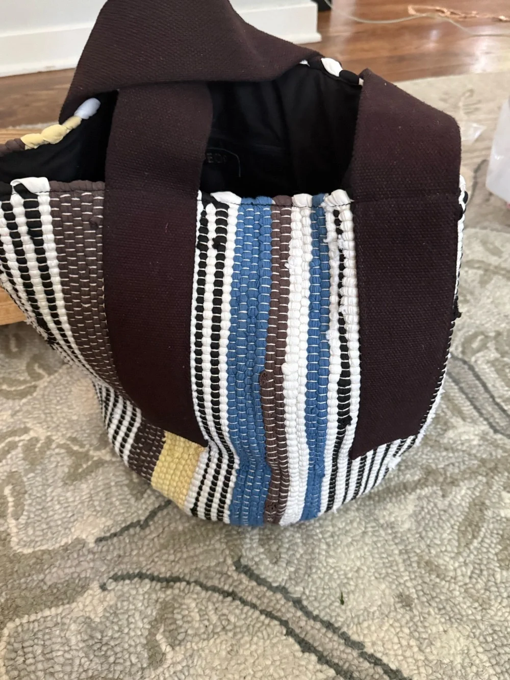 Free People Driftwood Rug Tote Bag- Banana Split